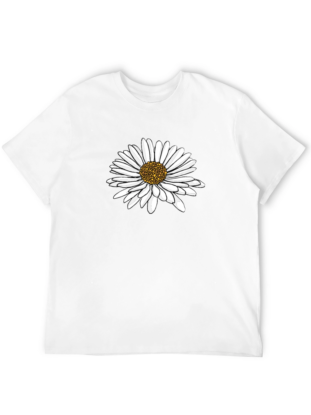 Daisy Graphic Tee - Black Cotton Comfort