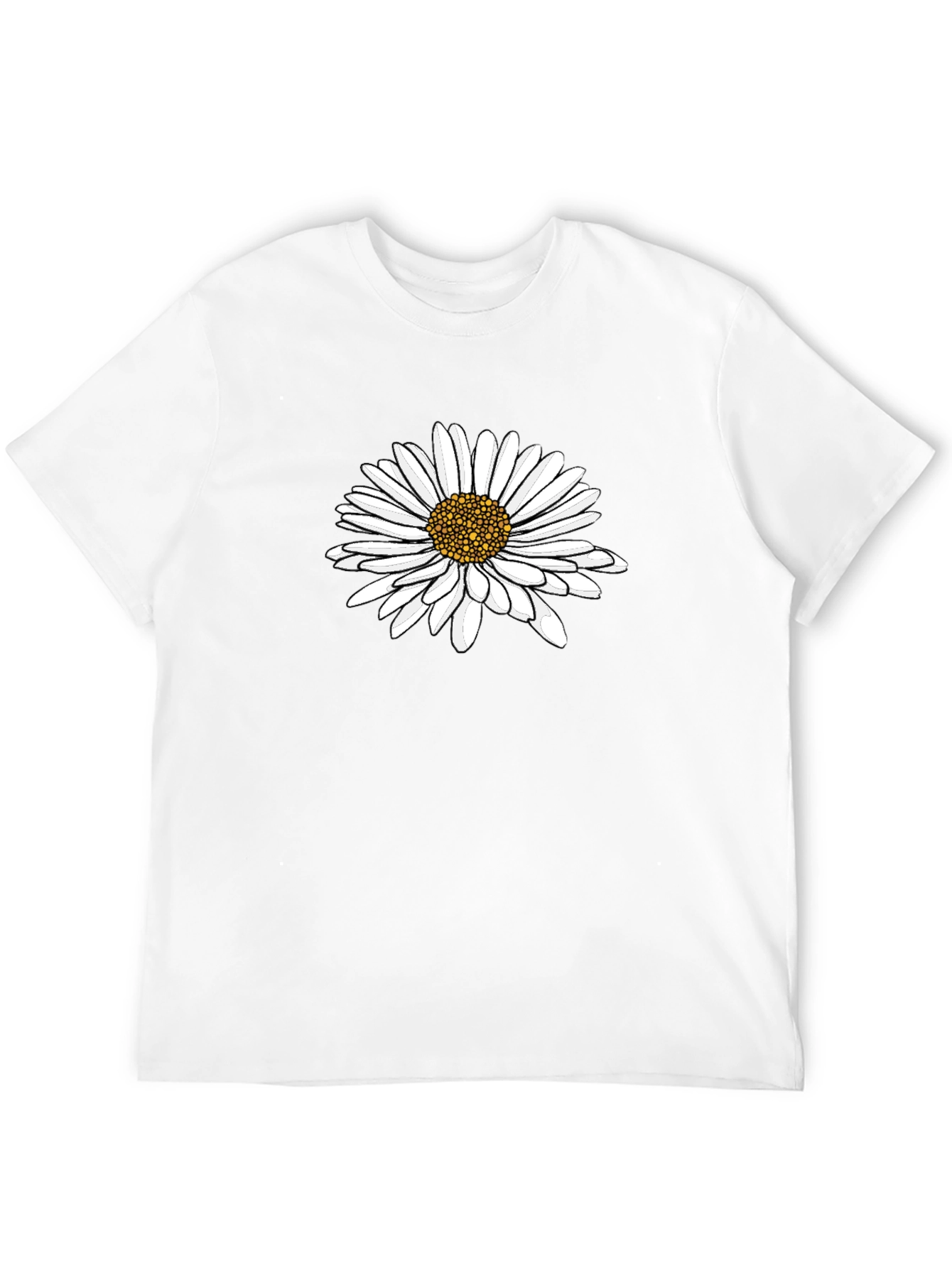 Daisy Graphic Tee - Black Cotton Comfort