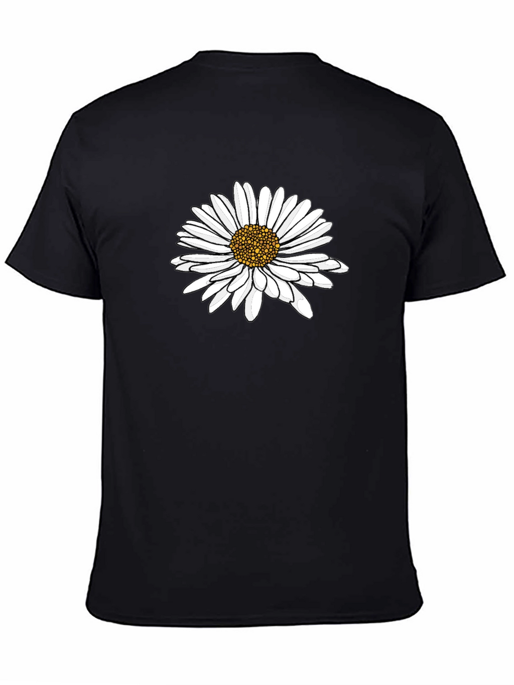 Daisy Graphic Tee - Black Cotton Comfort
