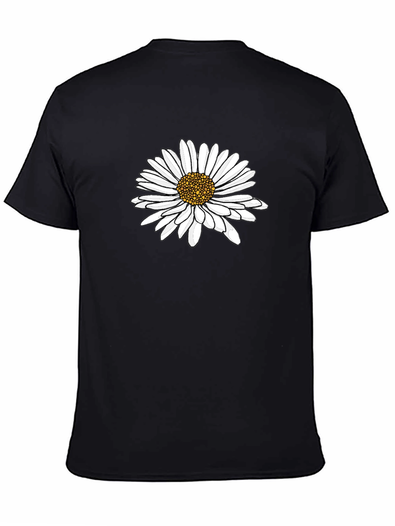Daisy Graphic Tee - Black Cotton Comfort