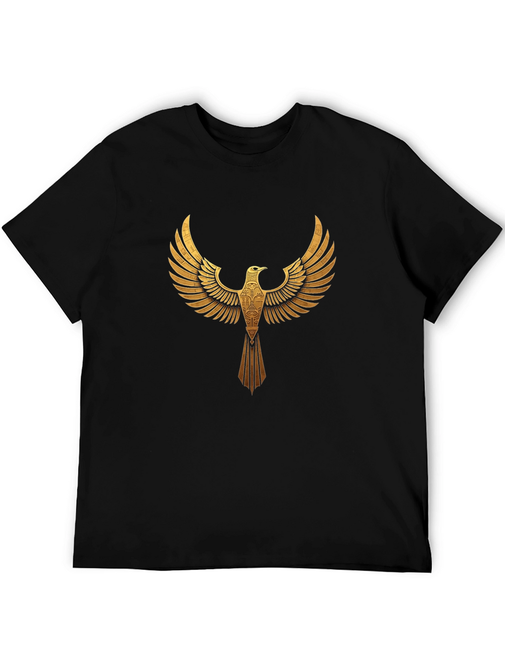 Golden Eagle Graphic Black T-Shirt