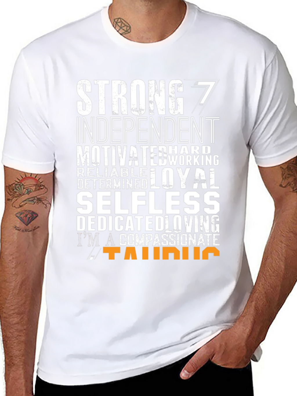 Strong Taurus Zodiac T-Shirt - Black Graphic Tee