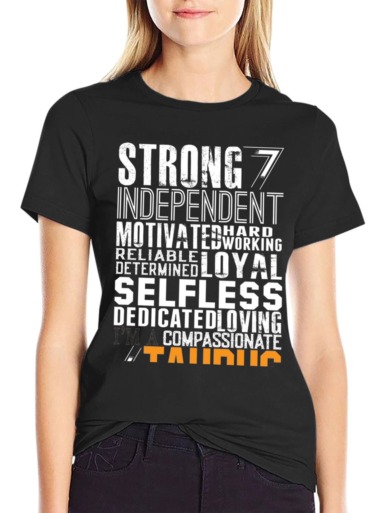 Strong Taurus Zodiac T-Shirt - Black Graphic Tee