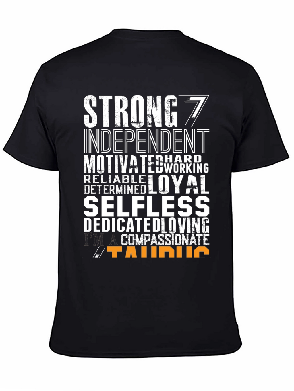 Strong Taurus Zodiac T-Shirt - Black Graphic Tee