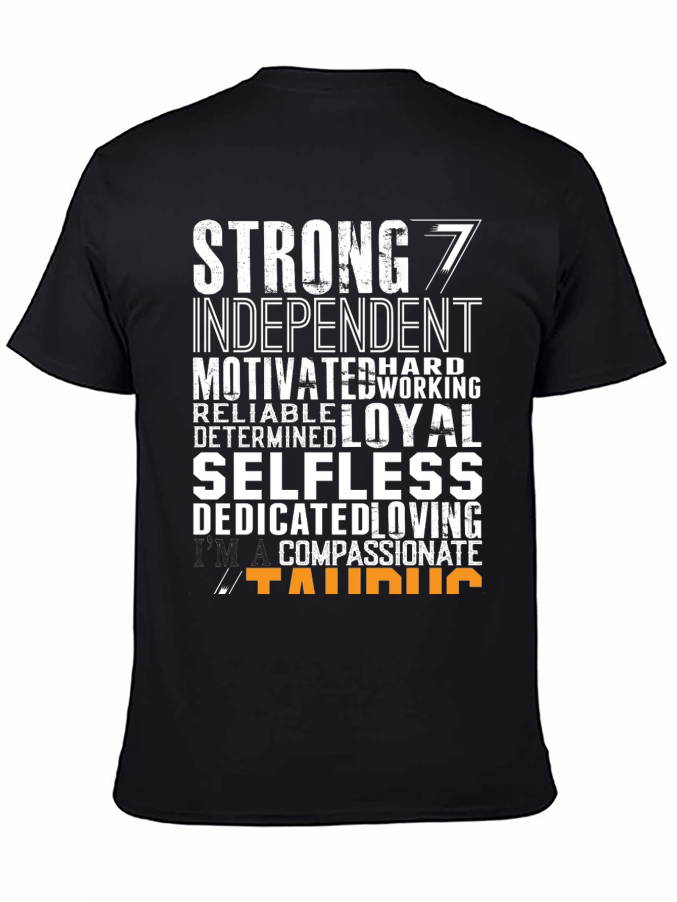 Strong Taurus Zodiac T-Shirt - Black Graphic Tee