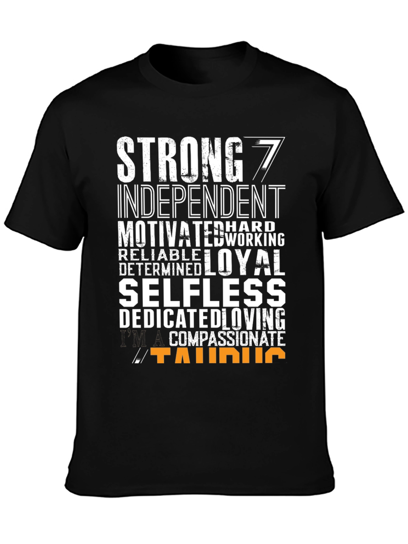 Strong Taurus Zodiac T-Shirt - Black Graphic Tee