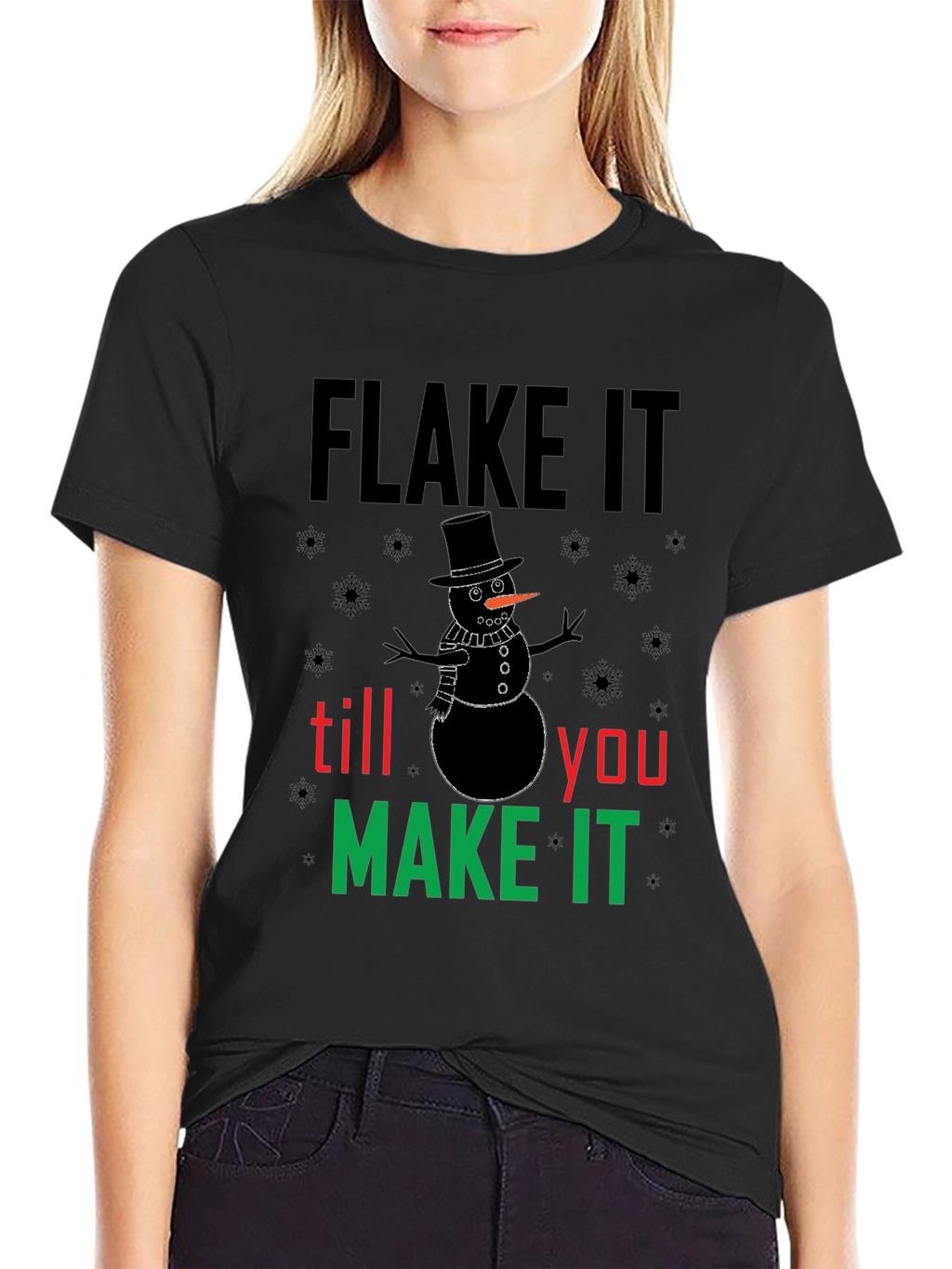 Flake It Snowman Graphic Tee