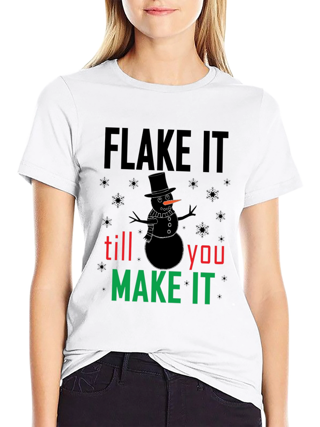 Flake It Snowman Graphic Tee