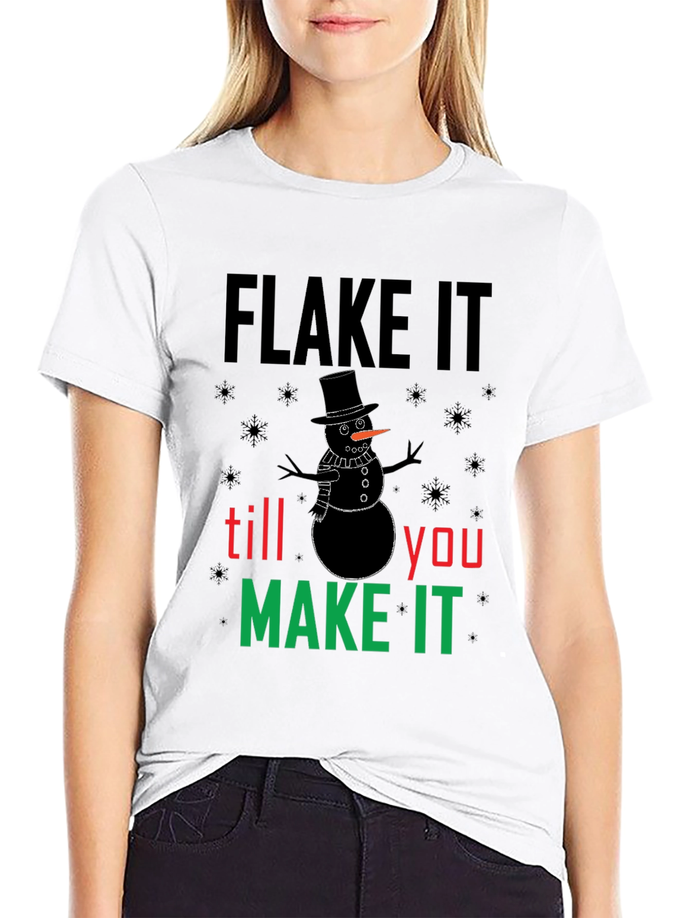 Flake It Snowman Graphic Tee