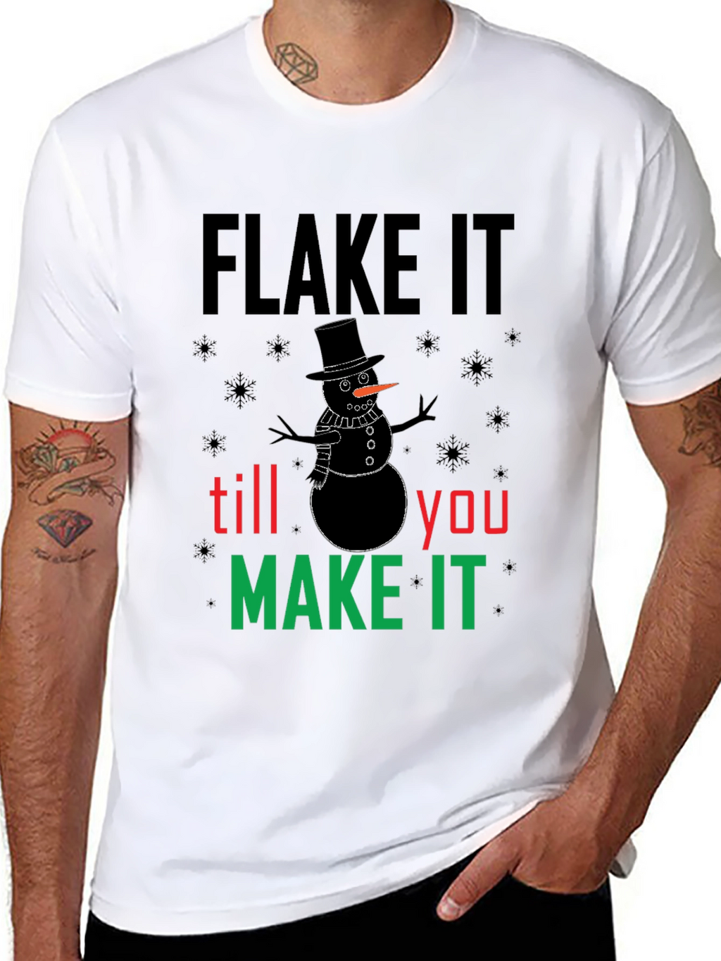 Flake It Snowman Graphic Tee