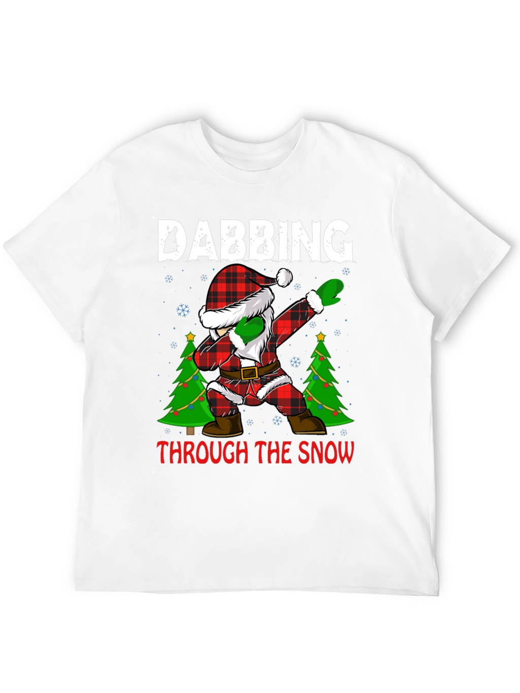Dabbing Santa Through The Snow Christmas Tee