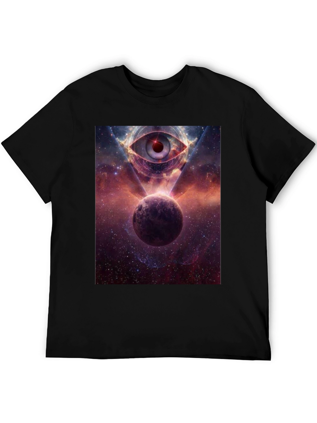 Cosmic Eye Graphic Tee - Galactic Print T-Shirt