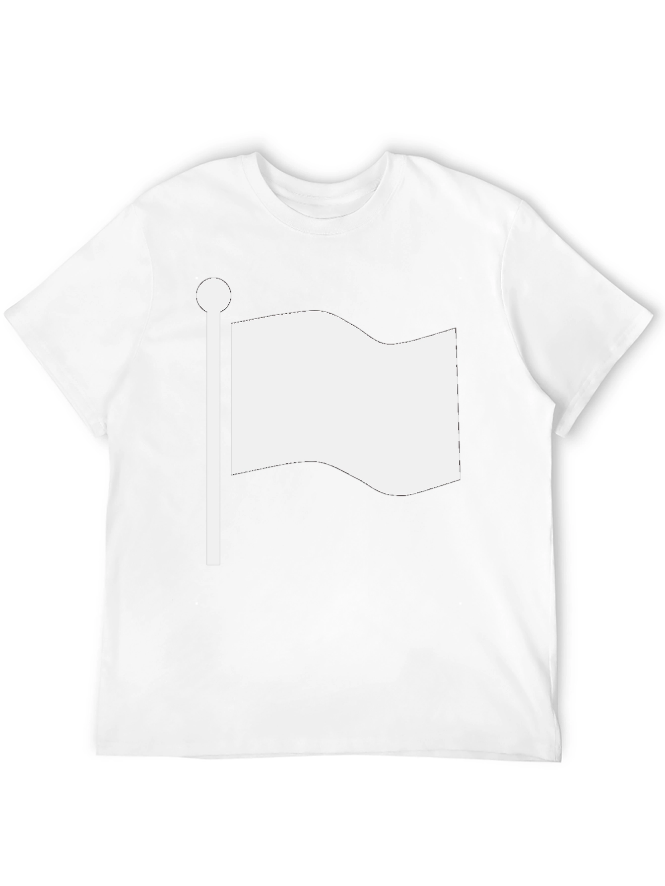 White Flag Graphic Tee - Soft Cotton Blend