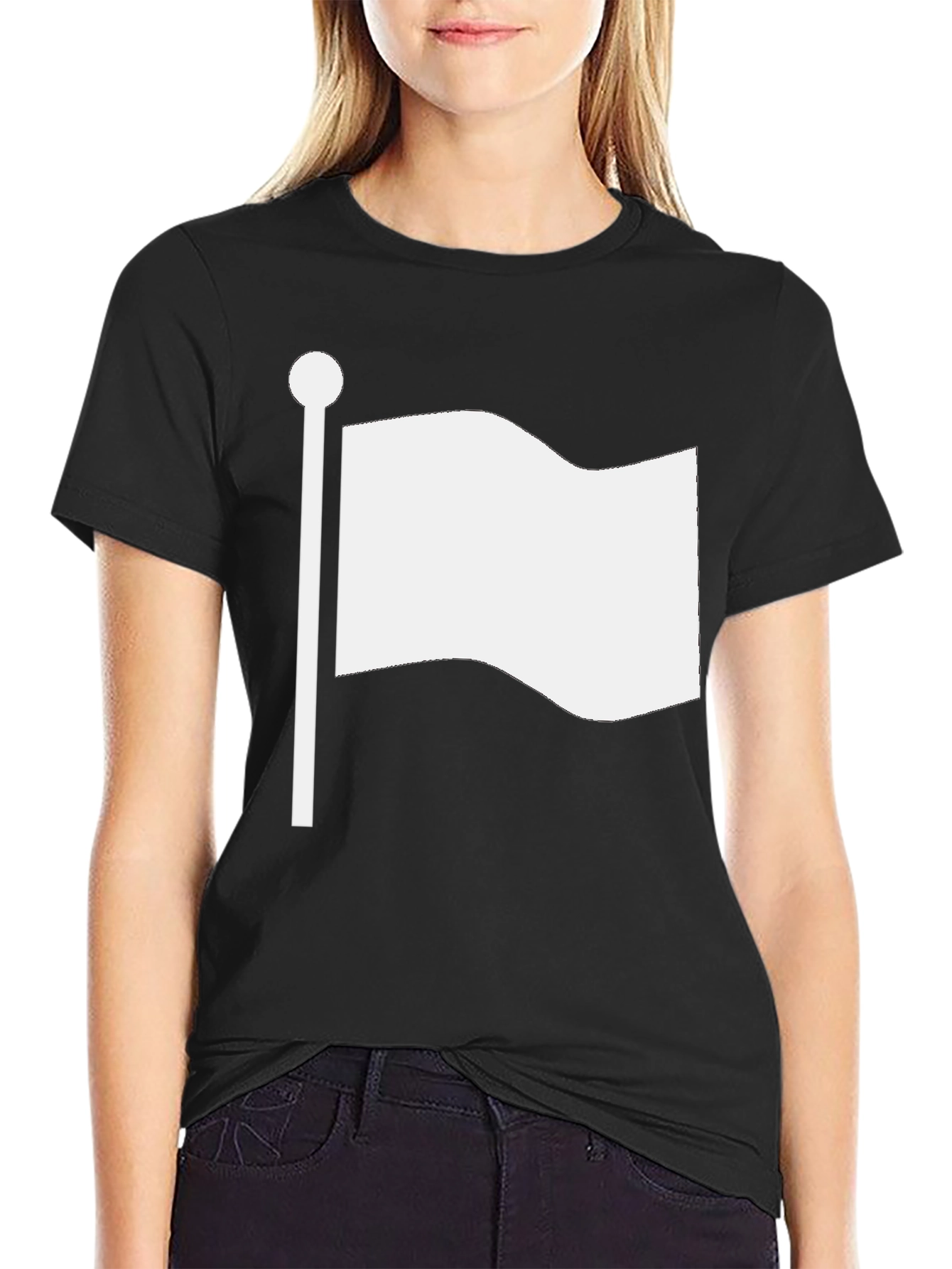 White Flag Graphic Tee - Soft Cotton Blend