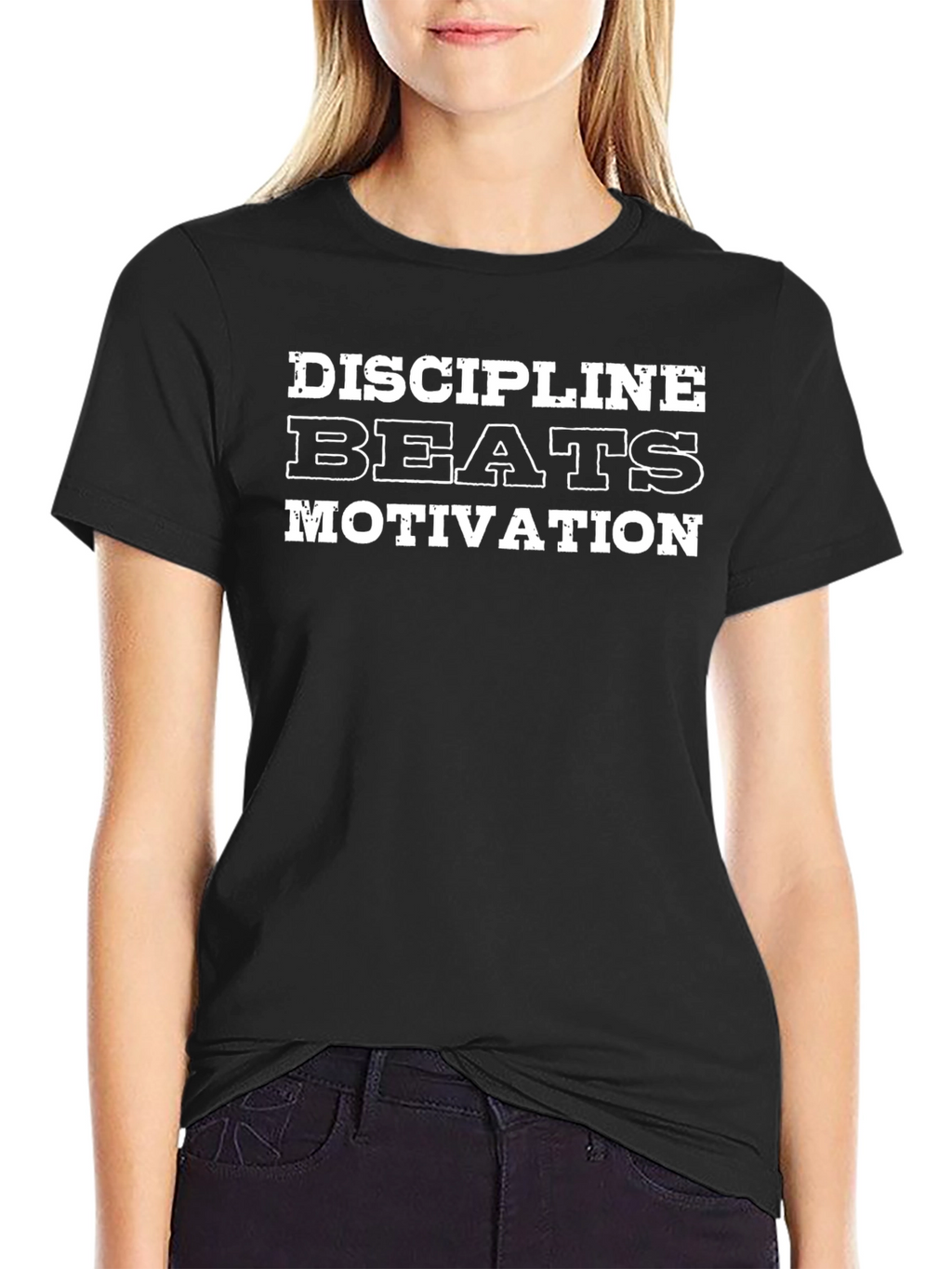 Discipline Beats Motivation Graphic Tee