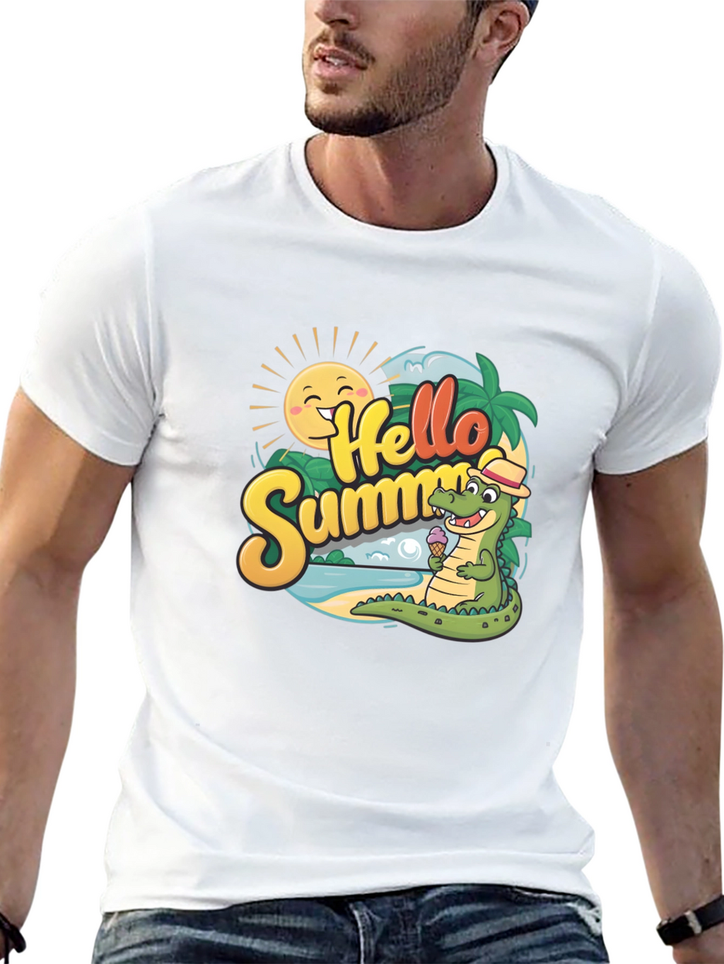 Hello Summer Crocodile T-Shirt
