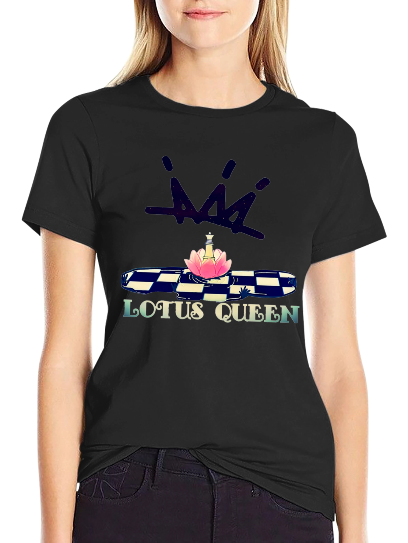 Lotus Queen Graphic Print T-Shirt