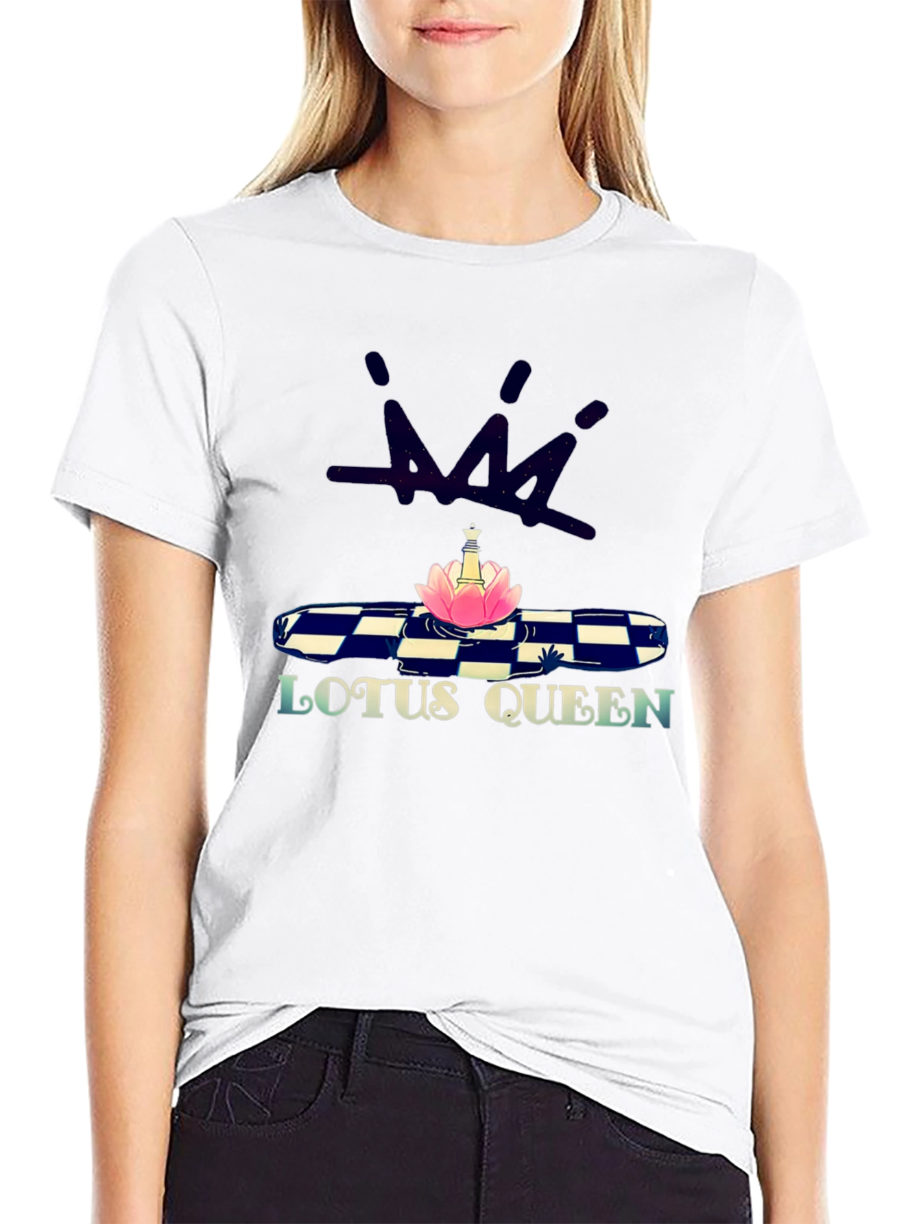 Lotus Queen Graphic Print T-Shirt