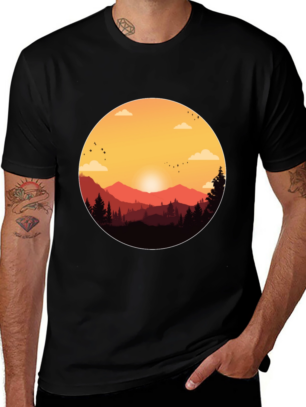Sunset Mountain Graphic Tee - Adventure Ready