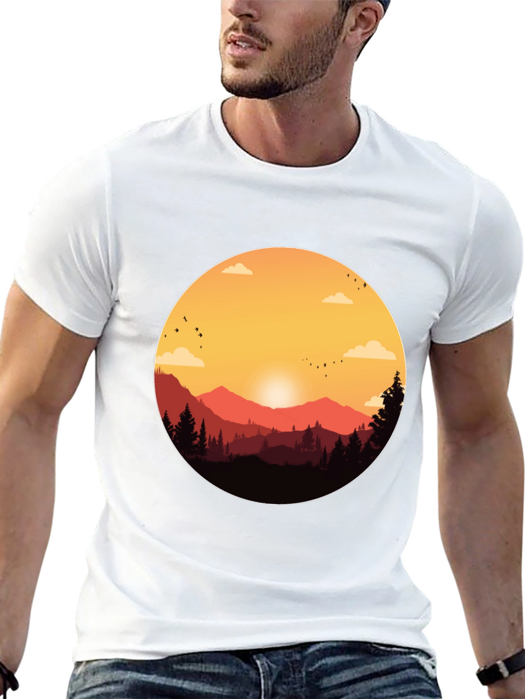 Sunset Mountain Graphic Tee - Adventure Ready