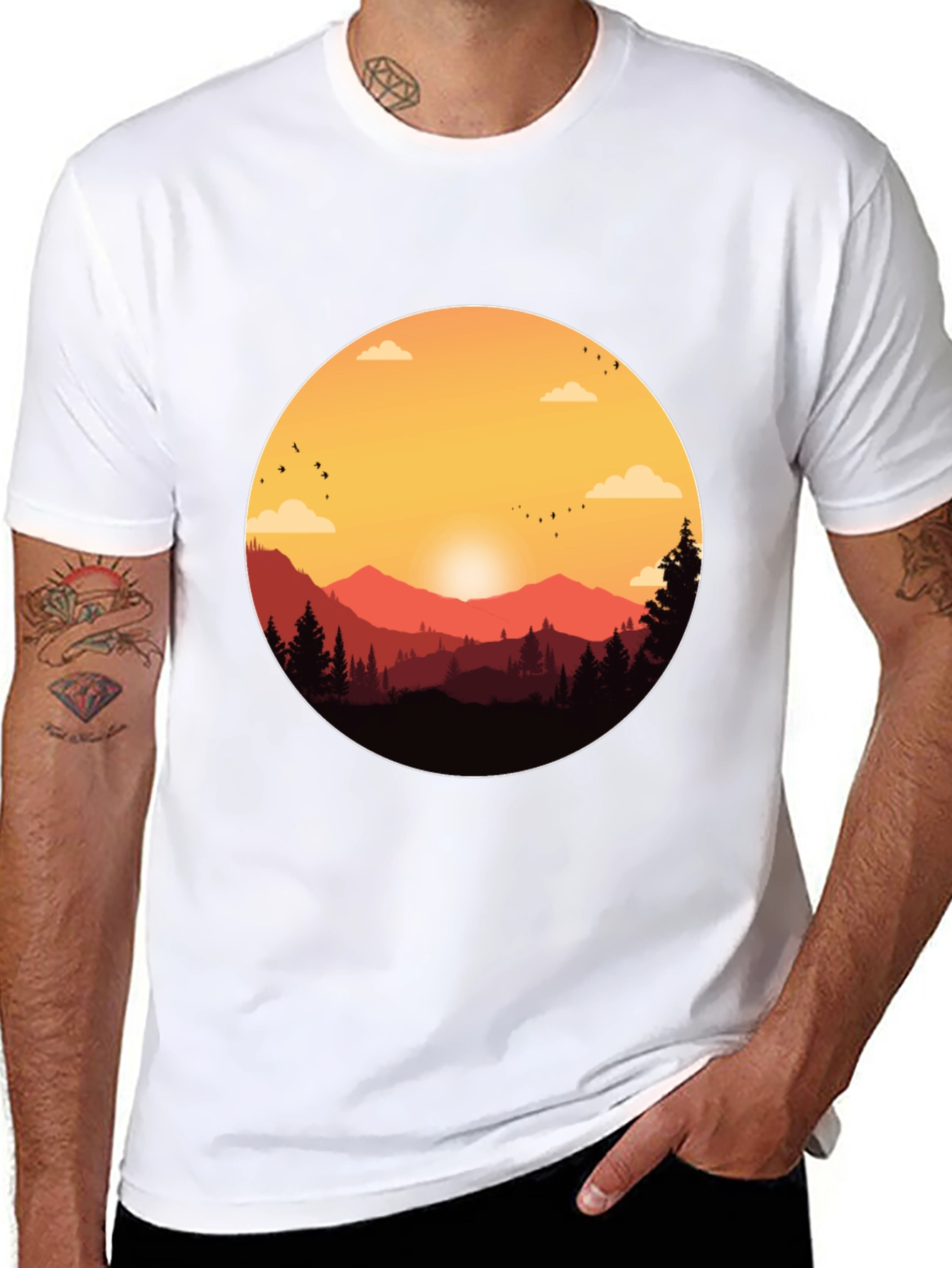 Sunset Mountain Graphic Tee - Adventure Ready
