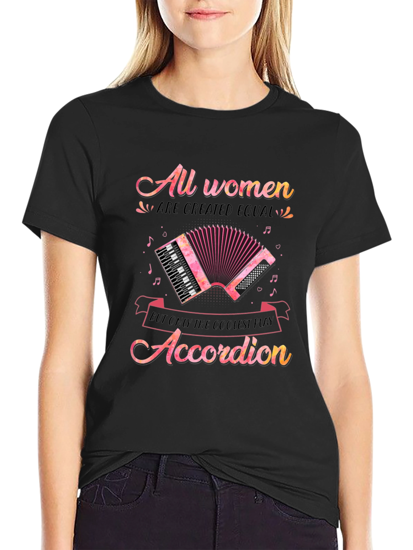 Coolest Women Accordion Player T-Shirt