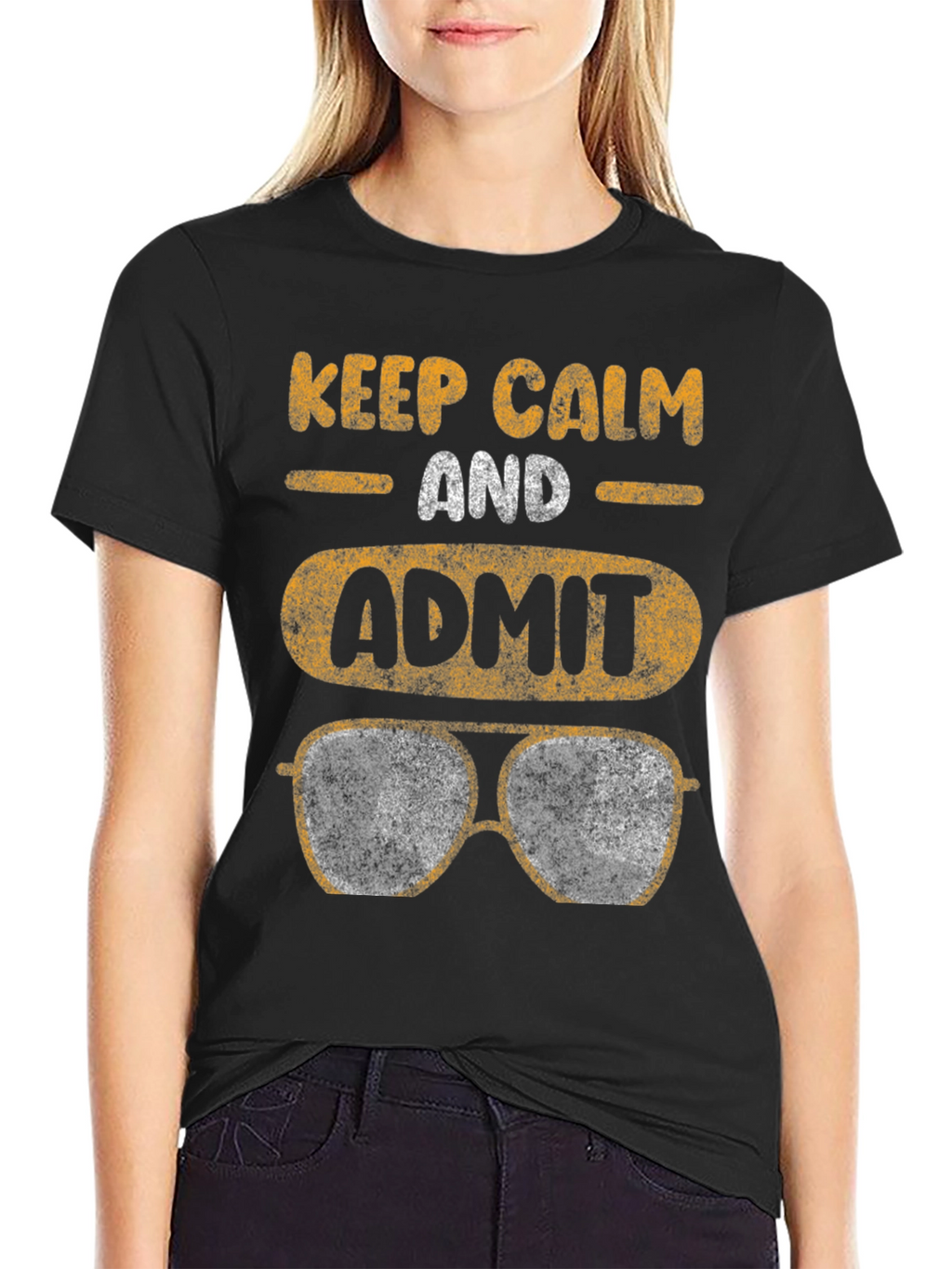 Keep Calm Admit Aviator Sunglasses T-Shirt