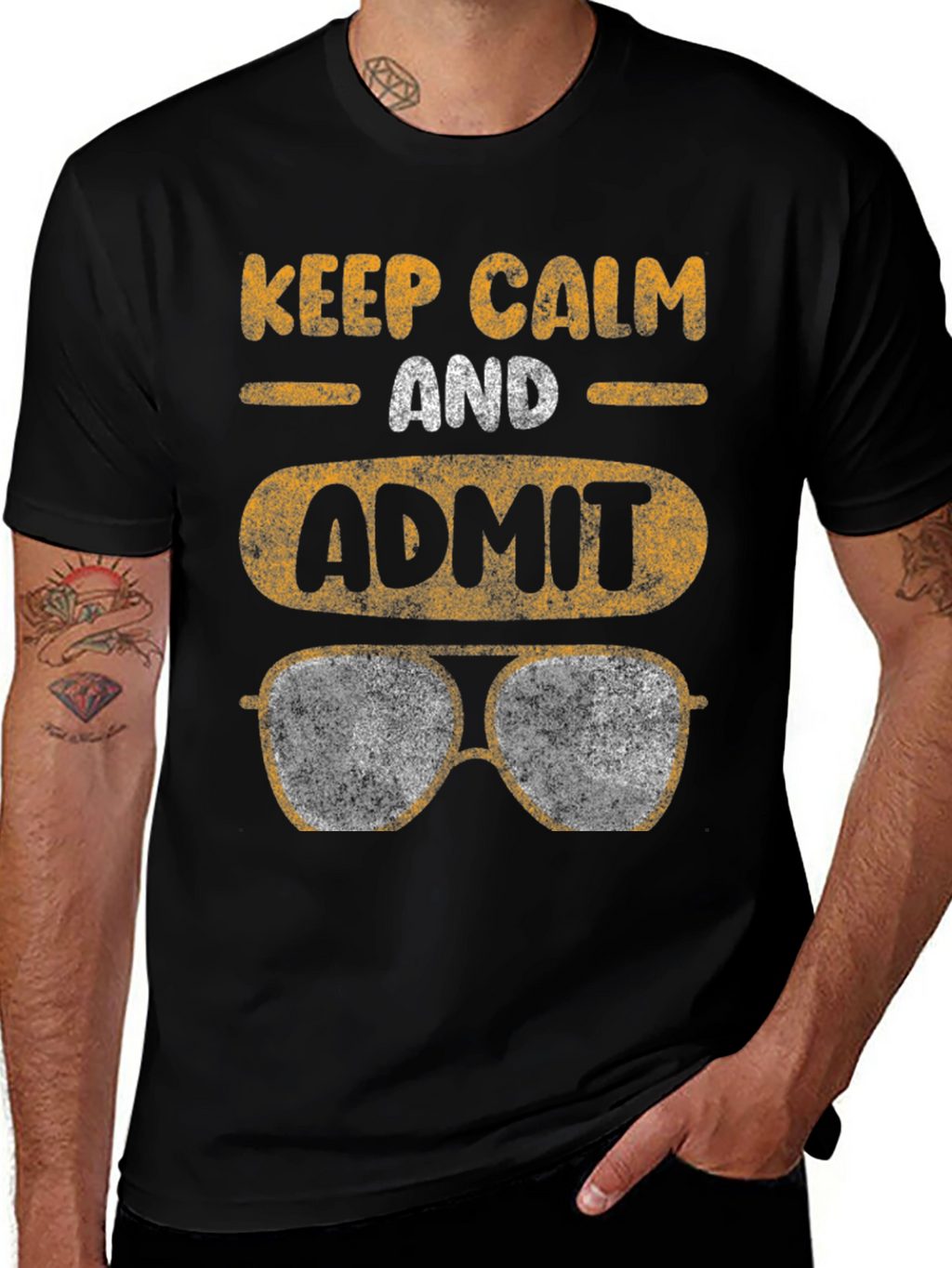 Keep Calm Admit Aviator Sunglasses T-Shirt