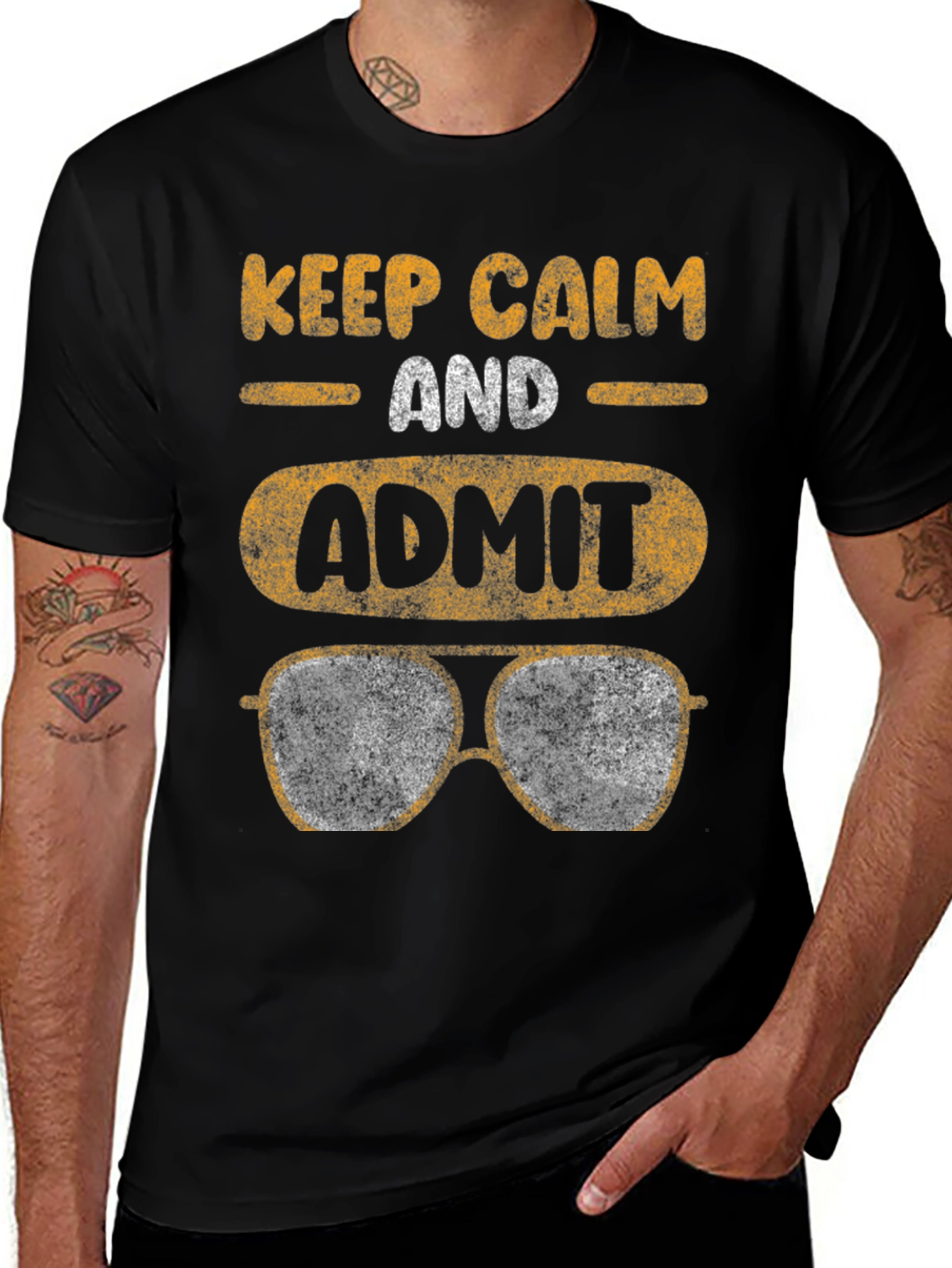 Keep Calm Admit Aviator Sunglasses T-Shirt