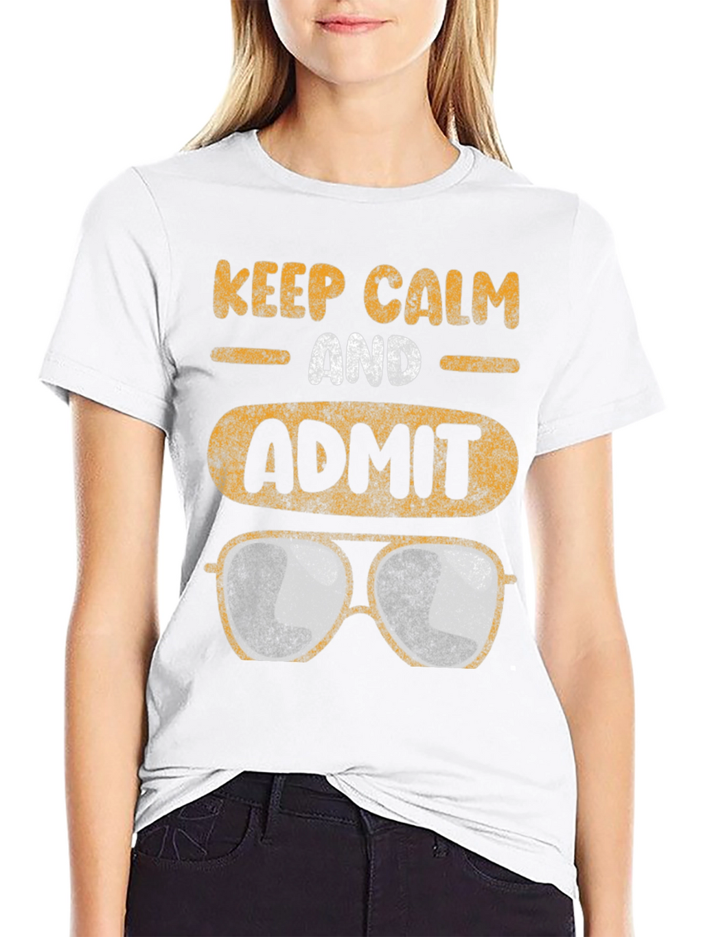 Keep Calm Admit Aviator Sunglasses T-Shirt