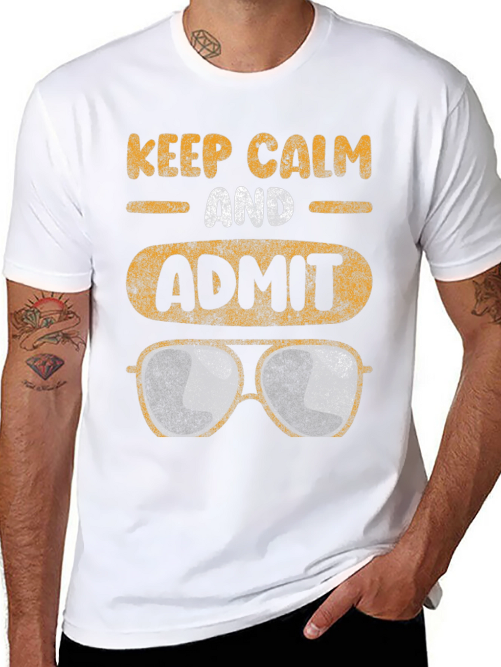 Keep Calm Admit Aviator Sunglasses T-Shirt