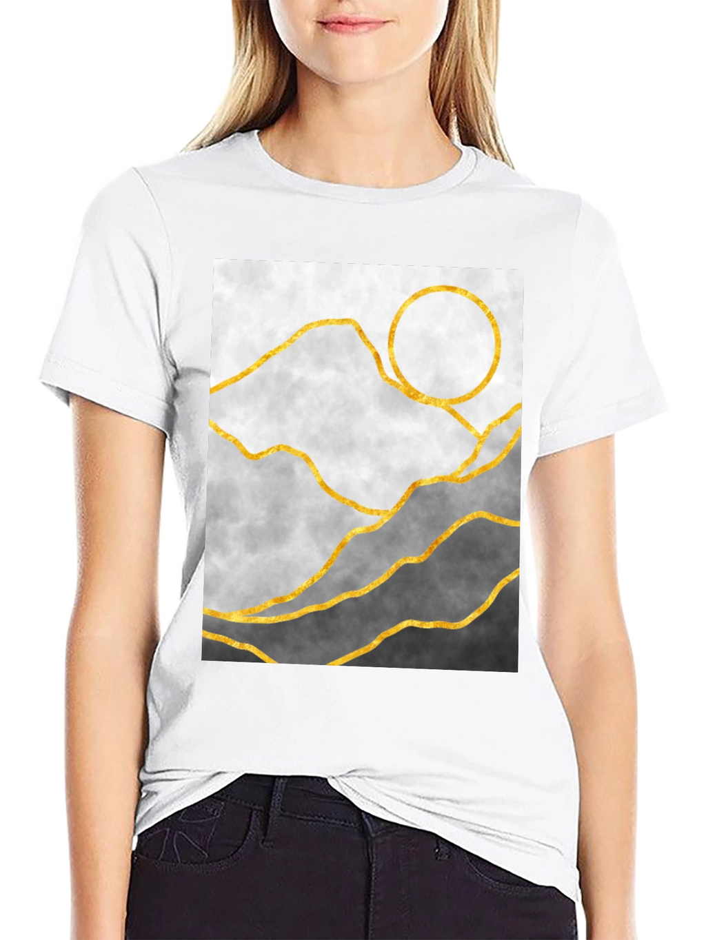 Abstract Mountain Graphic Tee