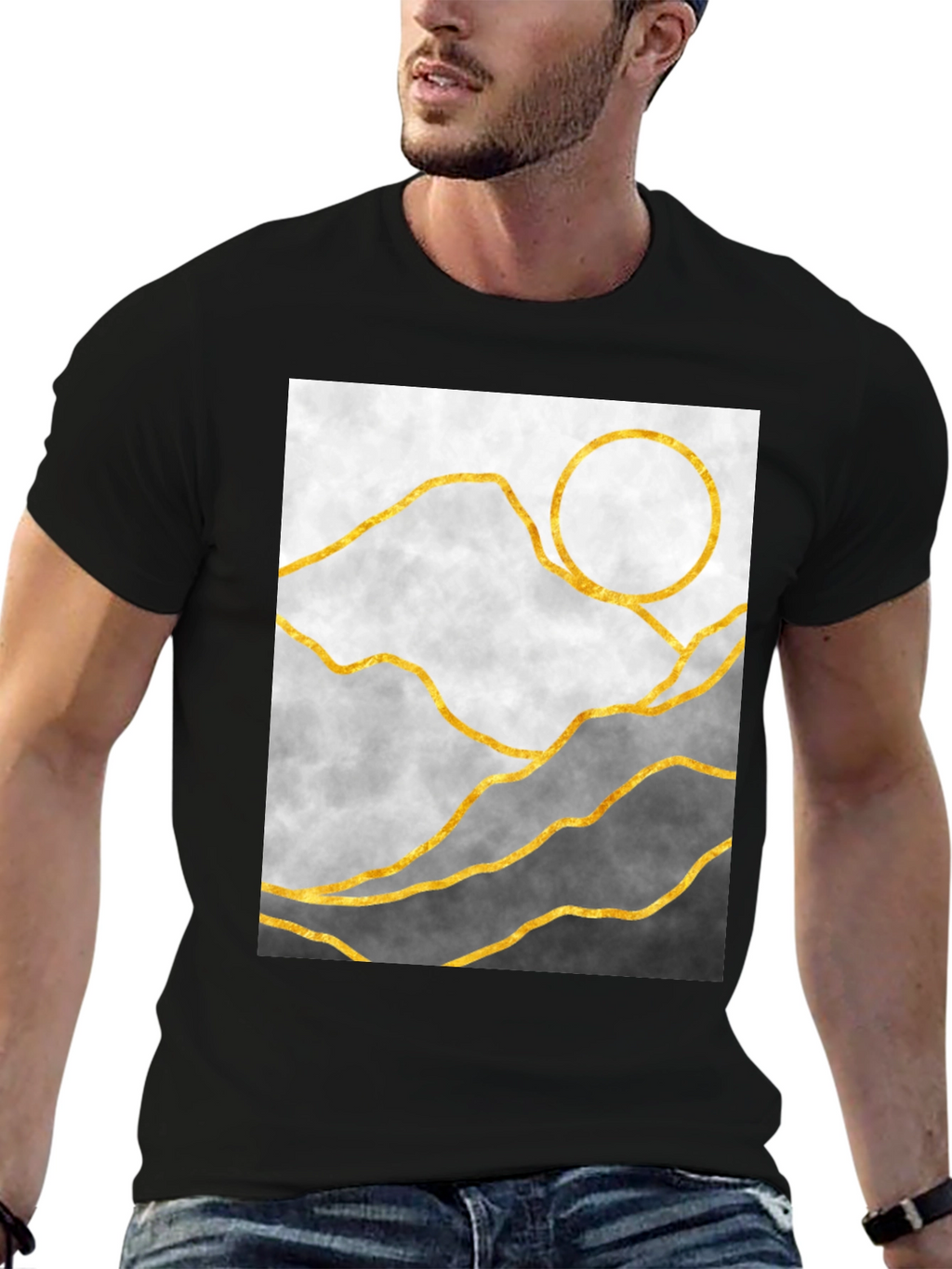 Abstract Mountain Graphic Tee