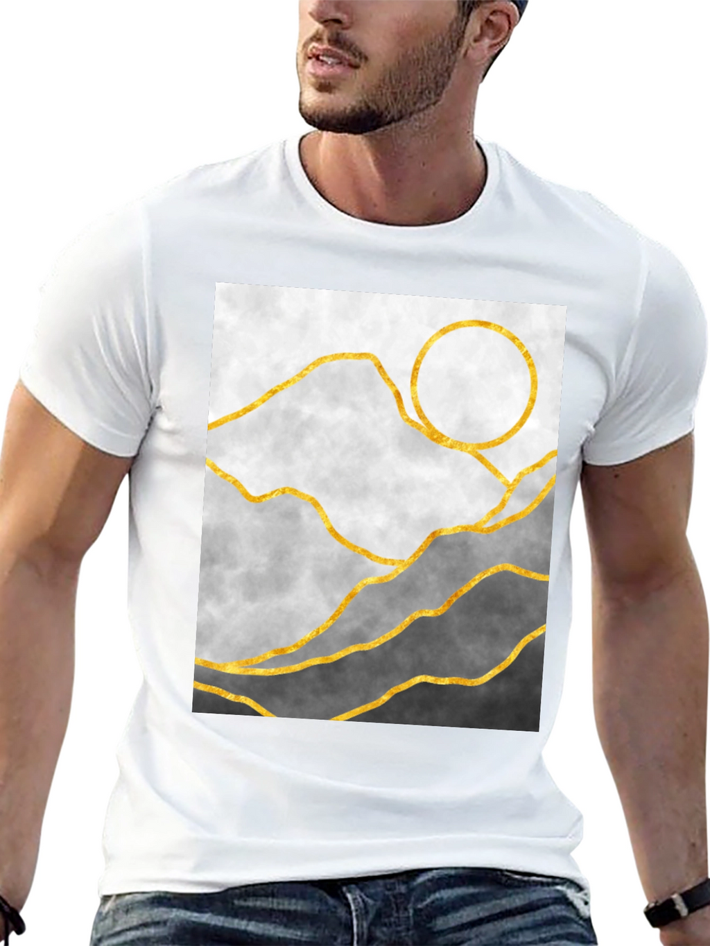 Abstract Mountain Graphic Tee