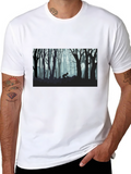 Forest Graphic Tee - Eerie Woods Black T-Shirt