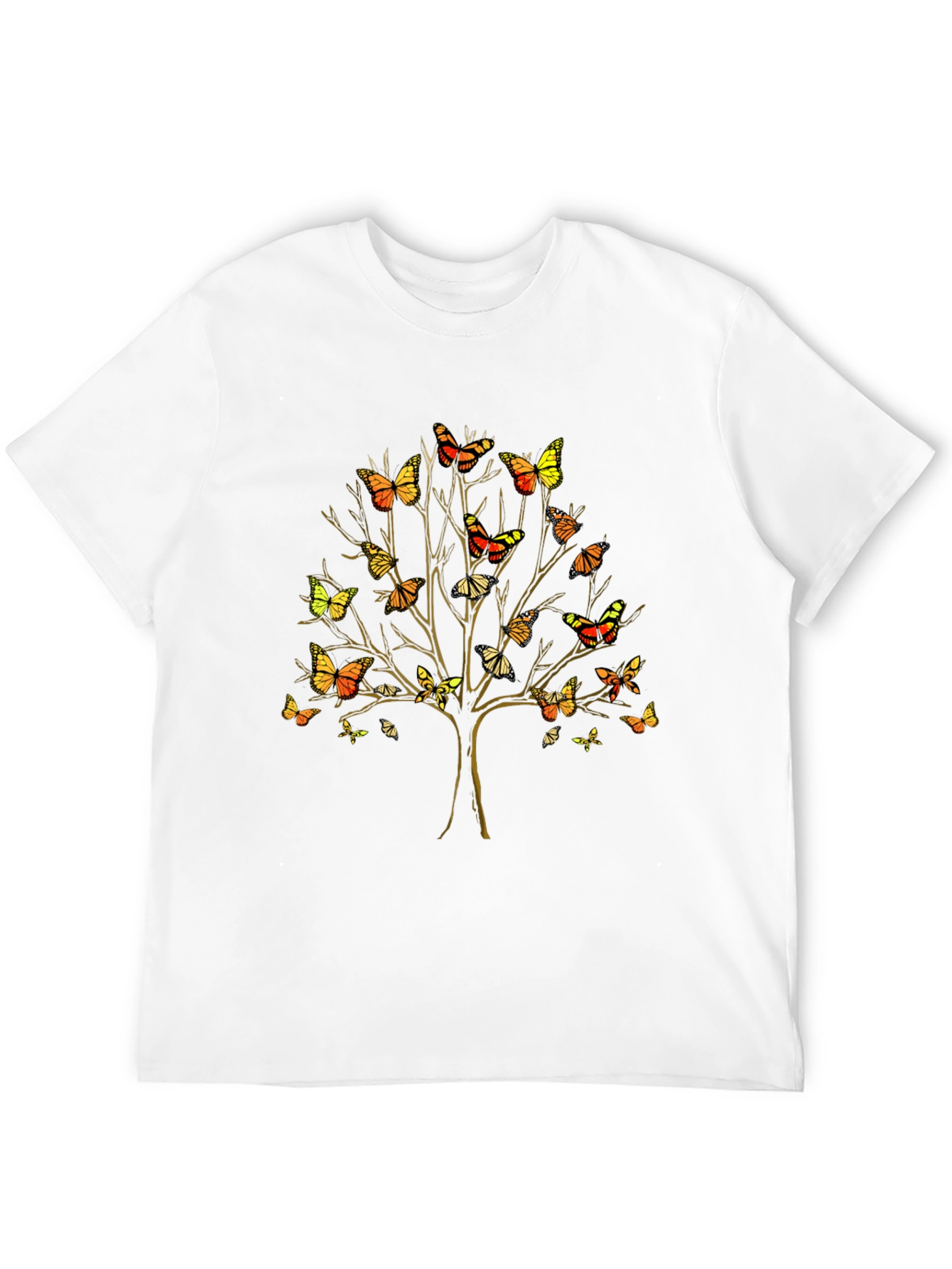 Butterfly Tree Graphic Tee - Unique Nature Inspired T-Shirt