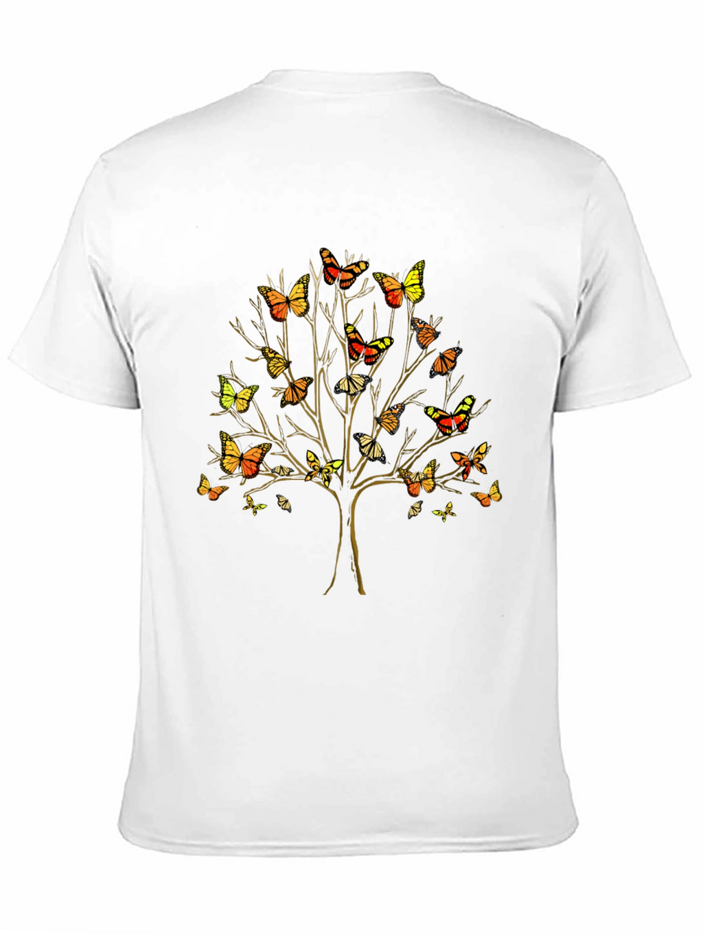 Butterfly Tree Graphic Tee - Unique Nature Inspired T-Shirt