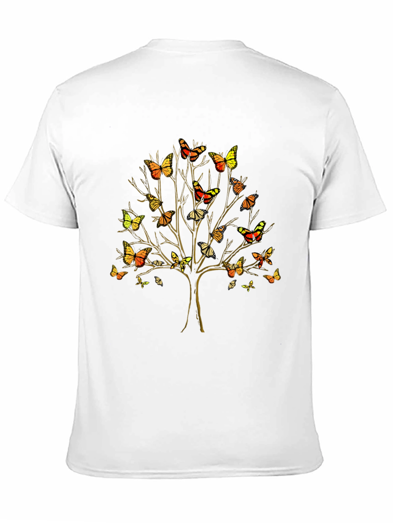 Butterfly Tree Graphic Tee - Unique Nature Inspired T-Shirt