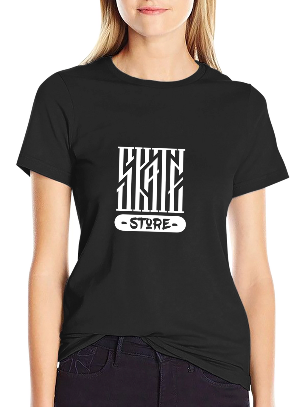 Modern Graphic Tee - Stylish Black T-Shirt