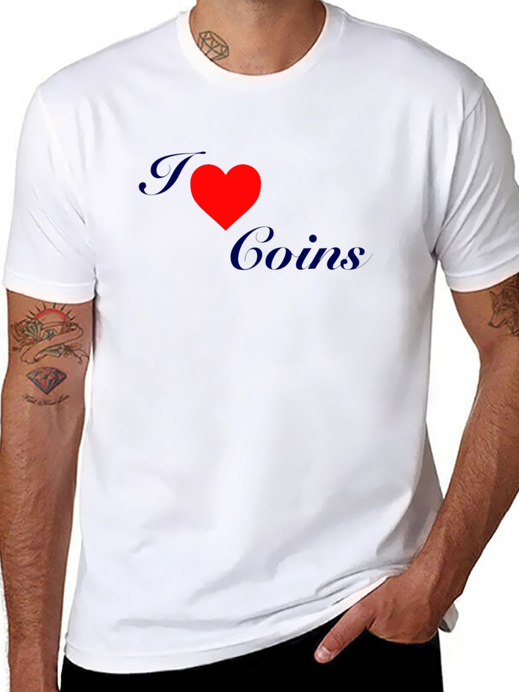 I Love Coins Graphic Tee - Black