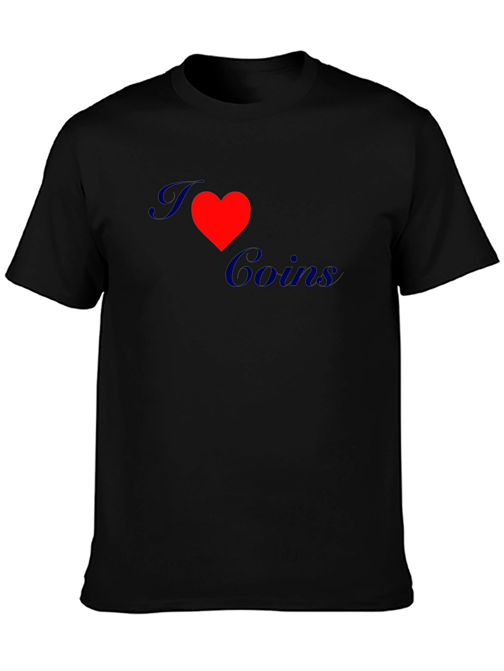 I Love Coins Graphic Tee - Black