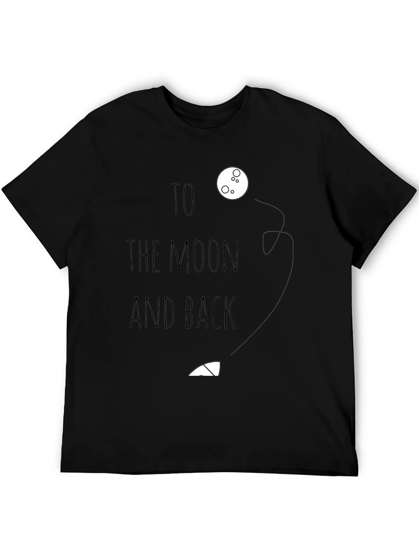 To the Moon and Back Graphic Tee - Black