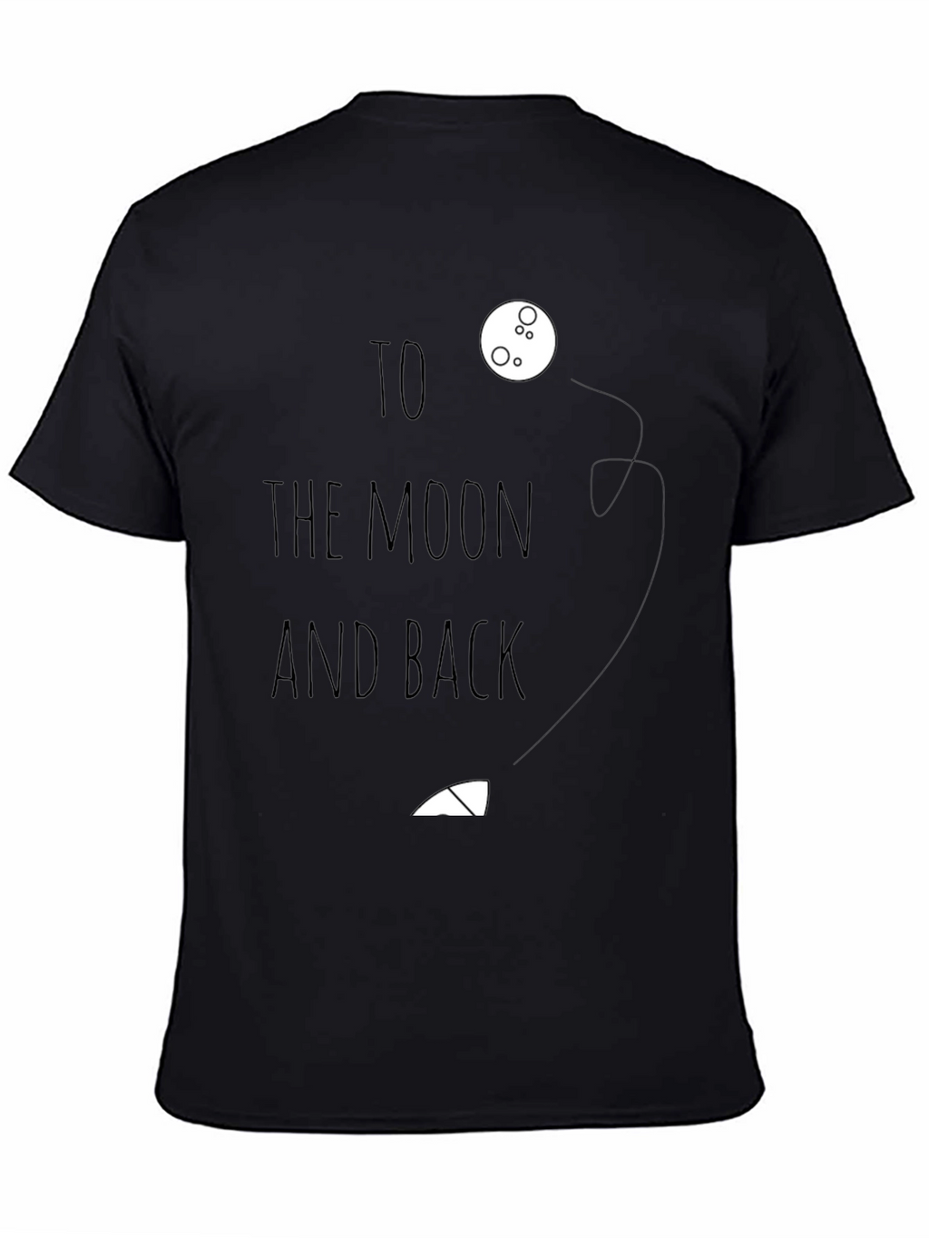To the Moon and Back Graphic Tee - Black