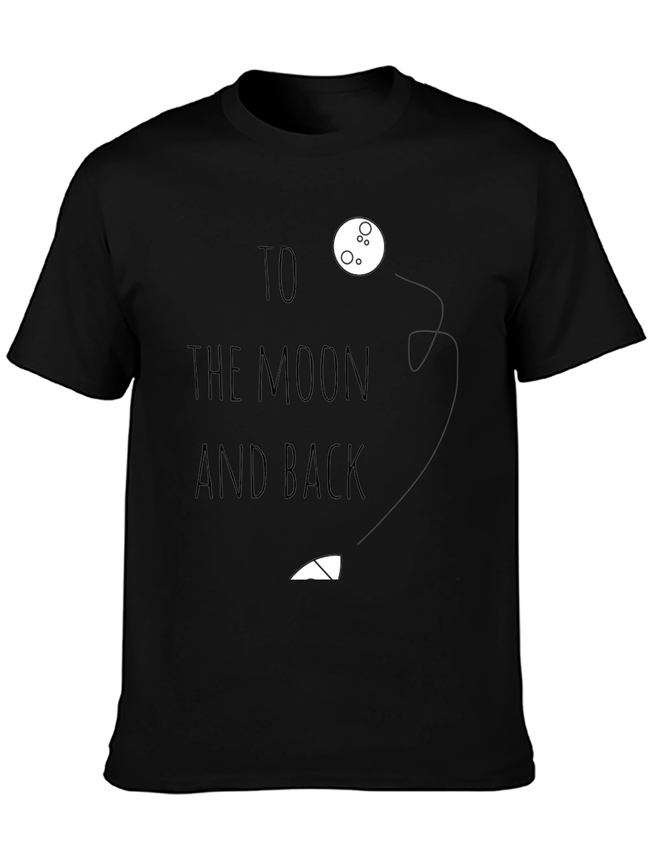 To the Moon and Back Graphic Tee - Black