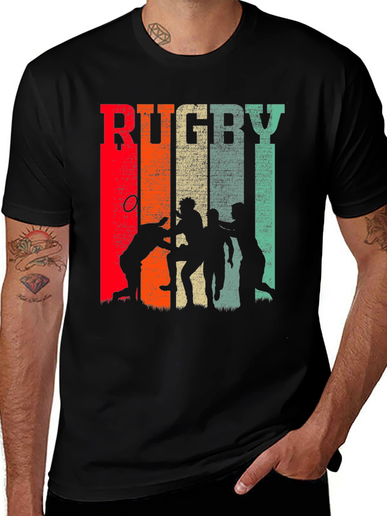 Vintage Rugby Graphic Tee - Retro Sports T-Shirt