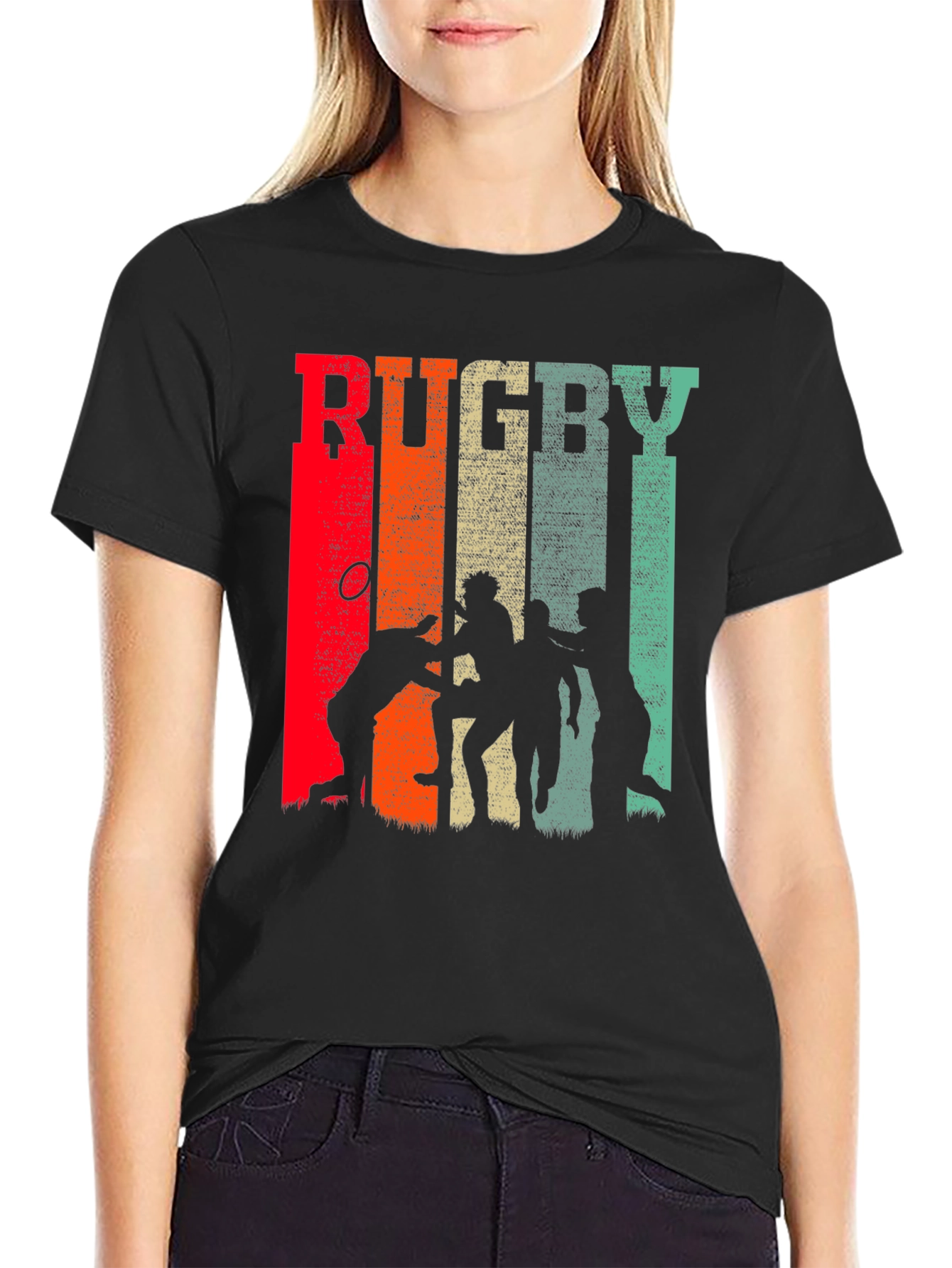 Vintage Rugby Graphic Tee - Retro Sports T-Shirt