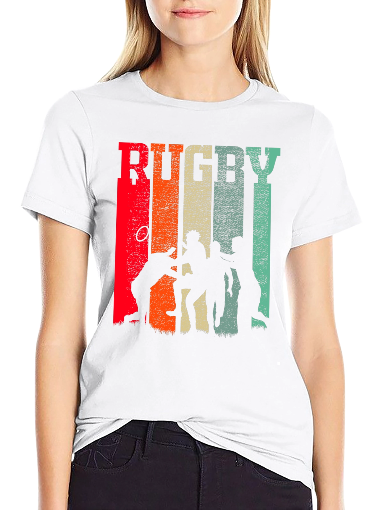 Vintage Rugby Graphic Tee - Retro Sports T-Shirt