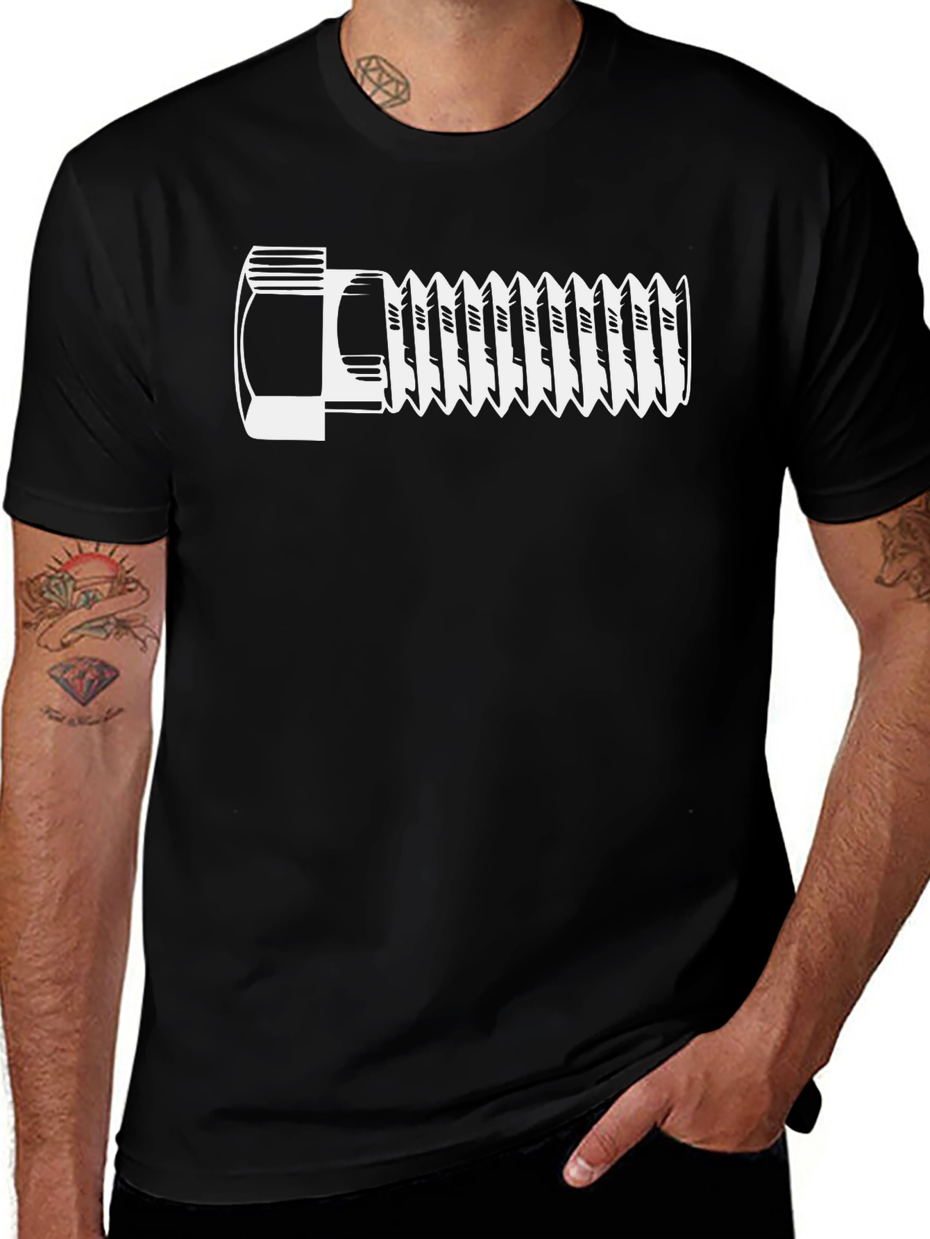 Bolt Graphic Tee - Mens Black Cotton T-Shirt