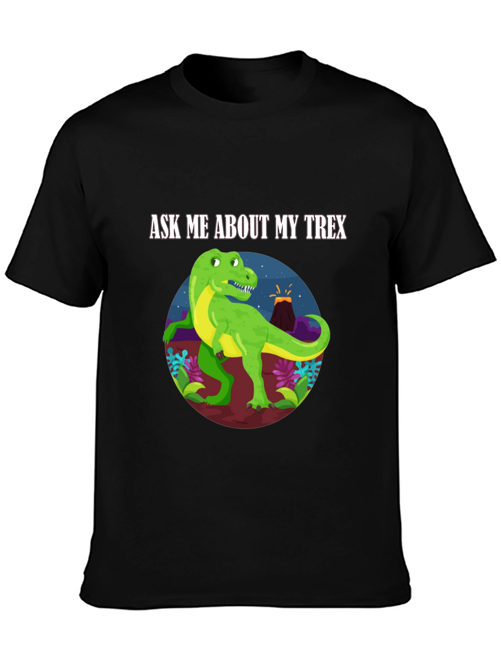 Ask Me About My T-Rex Black T-Shirt