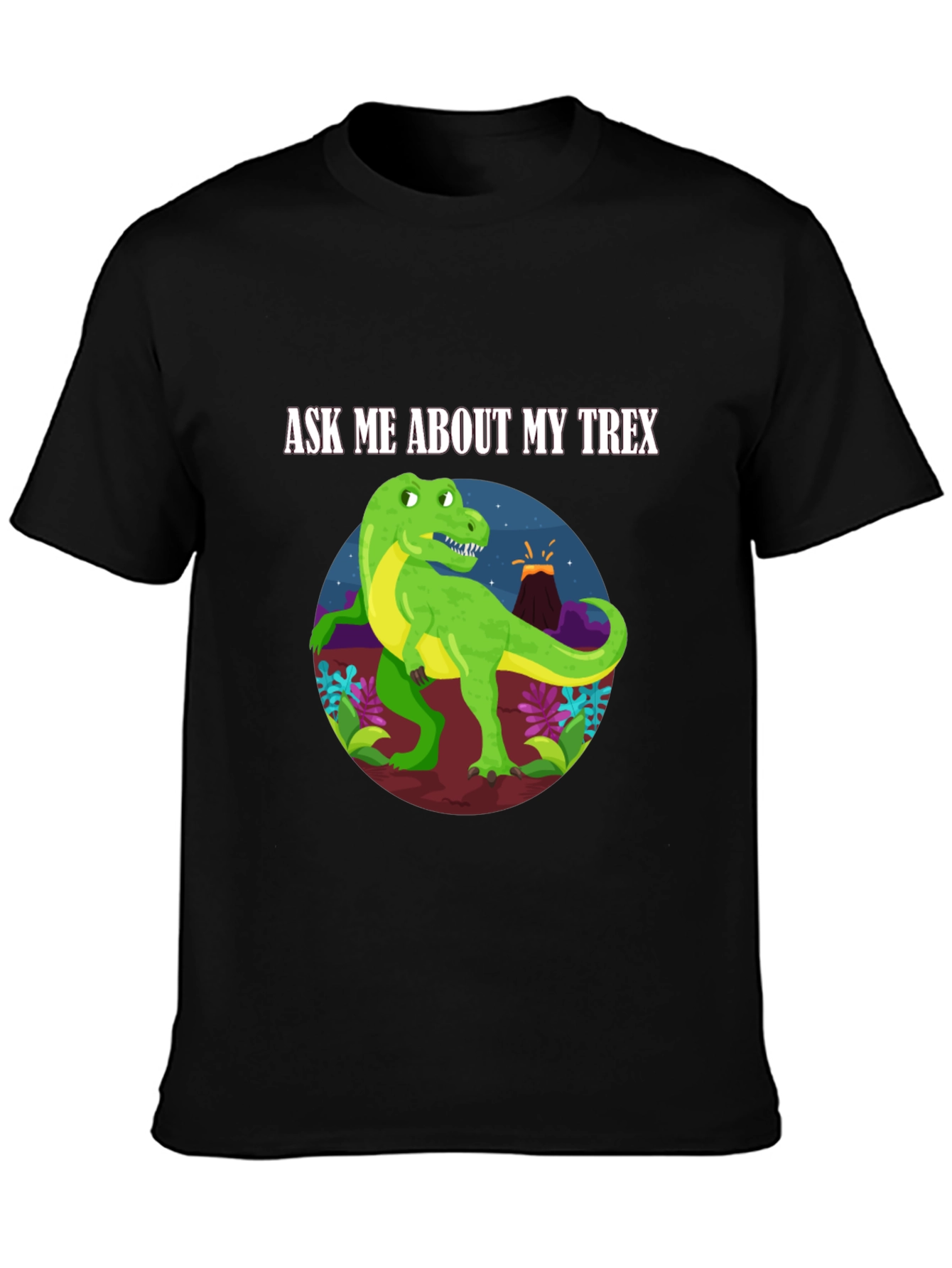 Ask Me About My T-Rex Black T-Shirt